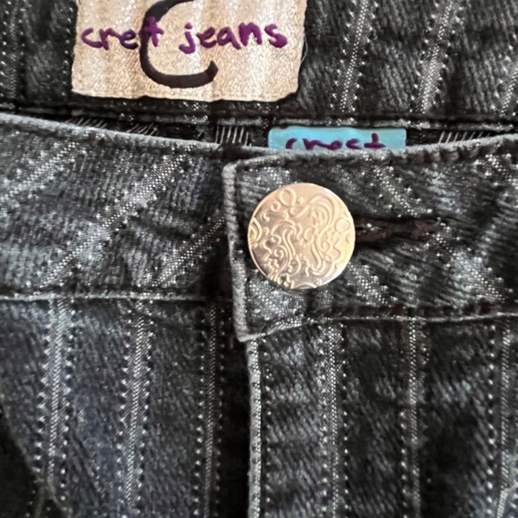 EUC Crest Black with Gray stripes Jeans - Picture 4 of 13